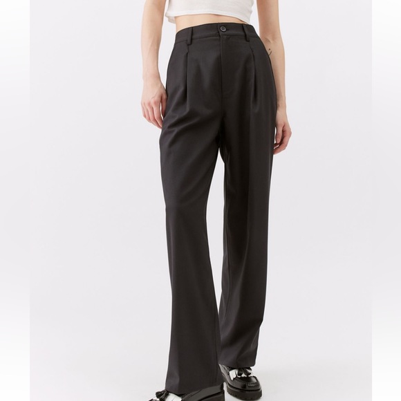 Urban Outfitters Helena Menswear Pants in Black Size Large - Picture 1 of 6